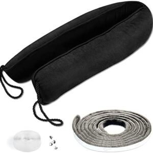 93 x 11 cm Under Door Draught Excluder Door Draft Stopper for Bottom of Door 10m Self-Adhesive Brush Seal Weatherstrip Insulation Sliding Door Windows Brush Strip Draught Excluder Cushion