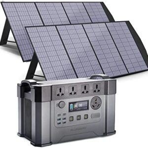 ALLPOWERS MPPT Solar Generator S2000 Pro, 2400W 1500wh Portable Power Station with 2* 200W Folable Solar Panels Included, Solar Mobile Battery Pack for Outdoor RV Camping Home Emergency Travel