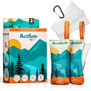 ActiSole Sport Shoe Deodoriser - Plus 2 Refills - Reusable, Sustainable Shoe Deodorizer - A Natural Shoe Deodorant, Air Purifier and Odor Neutralizer for Shoe Odour
