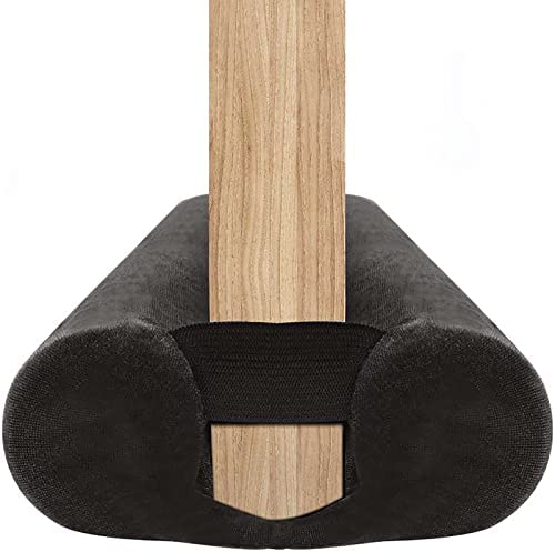 BKSAI Door Draught Excluder for Bottom of Doors 27-35inch Double Sided Draft Excluder Cushion for Front Door Seal Insulation Black