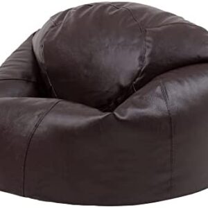 Bean Bag Bazaar Classic Faux Leather Bean Bag Chair, 85cm x 50cm, Large, Living Room Bean Bags for Adults