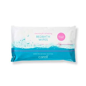 Carell Bed Bath Wipes - Easy to use, Containing Aloe Vera - Dermatologically Tested, Alcohol-Free - 24 Packs of 8 Wipes