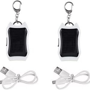 DAOKE 1200mAH Solar Power Bank Keychain, Solar Charger Keychain, Saving Cell Phone Battery Led Sight Flashlight