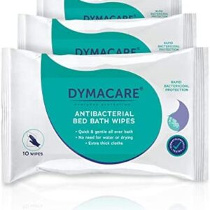 DYMACARE Hygienic Bed Bath Wipes | Rinse-Free | Alcohol-Free | Wet Wipes for Body, Hands & Face | 3 Packs