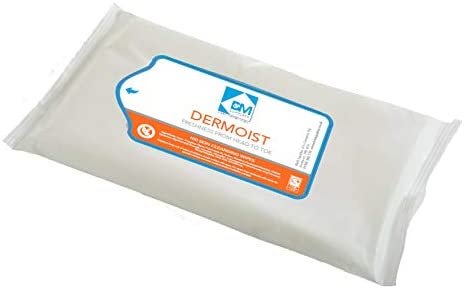 Dermoist Extra Large Disposable Wipes - Personal Care, Travel, Festivals, Camping (100 Pack)
