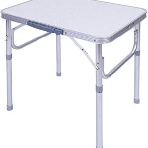 Folding Camping Table,Garden Table Side Table Folding Picnic Table Height adjustable,Lightweight and sturdy aluminum alloy 60.2×45×56 cm, Easy to put up