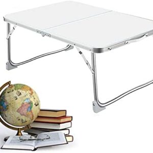 Folding Picnic Table 2 in 1 Multifunctional Aluminium Desk Folded in Half for Easy Storage and Carry, Portable Outdoor Beach Camping Travel Table