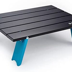 G4Free Aluminum Camping Table Fold Up Beach Tables for Sand Mini Portable Camping Desk Personal Ultralight Compact with Carrying Bag for Outdoor Travel Picinc BBQ