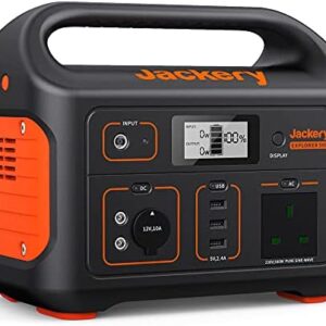 Jackery Portable Power Station Explorer 500, 518Wh Outdoor Backup Mobile Lithium Battery Pack with 230V/500W AC Outlet for holiday RV Camping, Outdoor Adventure, Emergency