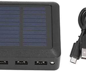 Jeanoko Solar Power Bank, Safe Small Solar Phone Charger Dual Input Portable Mini for Exploration for Camping