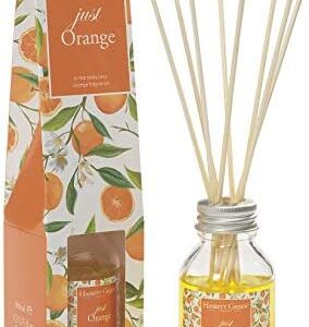 Just Orange Fragrance Reed Diffuser 100ml - Long Lasting Home Indoor Fragrance - with 8 Rattan Reeds