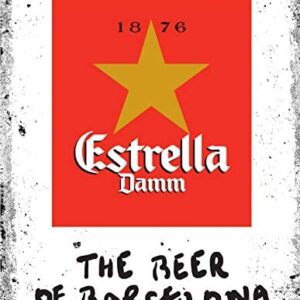 Lewistons-Of-London Estrella Damm Beer Lager Spain Barcelona inspired Vintage Retro Man Cave Bar Pub Shed Novelty Gift Tin Wall Décor Metal Sign