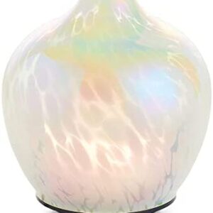 Made By Zen Mercura White Glass Aroma Diffuser | Essential and Fragrance Oil Diffuser & Mini Humidifier for Home | Perfect for Aromatherapy and Home Fragrance