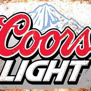 Metal Advertising Sign Wall Door Plaque Decorative Tin Metal For Home Office Bar Coffee Shop Pub Shed Man Cave - Coors Light Lager Beer inspired USA Brewing