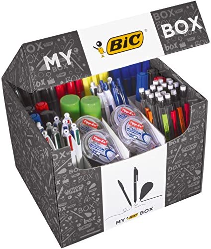 My BIC Box Gift Set and Variety Pack, BIC Stationery Products ideal for Home, School or Office, Set of 124
