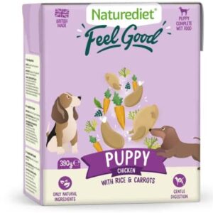 Naturediet - Feel Good Wet Dog Food, Natural and Nutritionally Balanced, Puppy, 390g (Pack of 18)