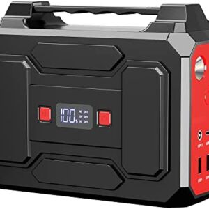 Powkey 99Wh/ 27000mAh Portable Power Station,100W Camping Power Pack,Solar Generator with AC/DC/USB/Type C Outlet for Outdoors Camping Travel Fishing Emergency Power Supply