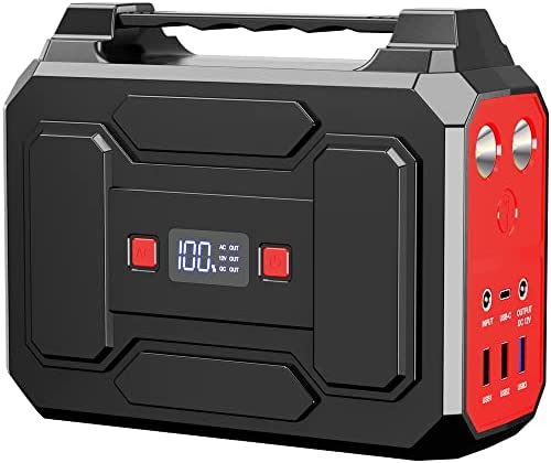 Powkey 99Wh/ 27000mAh Portable Power Station,100W Camping Power Pack,Solar Generator with AC/DC/USB/Type C Outlet for Outdoors Camping Travel Fishing Emergency Power Supply