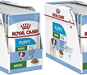 Royal Canin Mini Puppy / Junior Wet Dog Food 24 Pack 85g Each For Young And Growing Small Breed Dogs Up To 10 Months Old