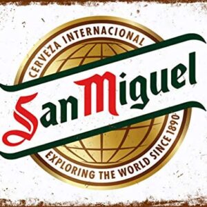 San Miguel Beer Lager cerveza inspired Vintage Retro Man Cave Bar Pub Shed Novelty Gift Aluminium Metal Tin Wall Décor Sign