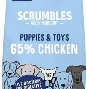 Scrumbles Natural Gluten-Free Dog Dry Food With Fresh Chicken, For Puppies And Adult Toy Breeds, 2 Kg