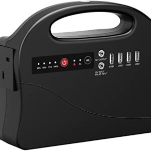 SinKeu Portable Power Station,99Wh Solar Generator, Backup Lithium Battery 230V/100W AC Outlet for Camping Emergency Off-Gird Outdoor Fishing Travel Party RV Trip(Solar Panel Not Included)