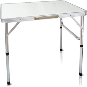 Smartweb folding table 75 x 55 x 65 cm - folding camping table - folding table for camping and travelling - aluminium frame 3 kg - folding table height adjustable - folding table with carrying handle