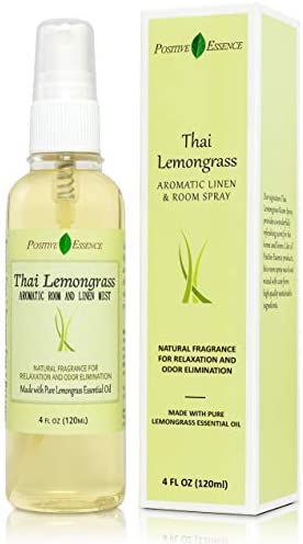 Thai Lemongrass Linen and Room Spray, Natural Air Fresheners Made with Pure Lemongrass Essential Oil, Bathroom Air Freshener, Relaxing Pillow Spray Home Fragrance