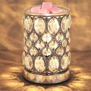 Tianqinuk Crystal Wax Melt Burner Electric Oil Burner Wax Melter Warmer Fragrance Candle Warmer for Home Office Bedroom Living Room