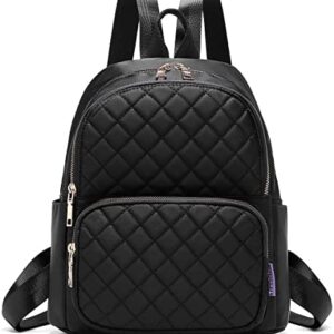 Travistar Backpack Womens Fashion Lightweight Nylon Casual Rucksack Small Ladies Backpack Anti-Theft Shoulder School Bag Travel Daypacks for Women & Girls, Black