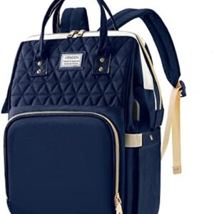 VSNOON Laptop Backpack for Women, 15.6 Inch Travel Backpack with USB Port, Laptop Rucksack for Women College School Bookbag Girls Teacher Nurse Work Travel, Blue
