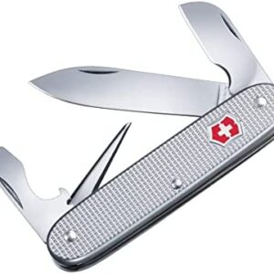 Victorinox Electrician Alox Swiss Army Pocket Knife, Medium, Multi Tool, 7 Functions, Large Blade, Silver