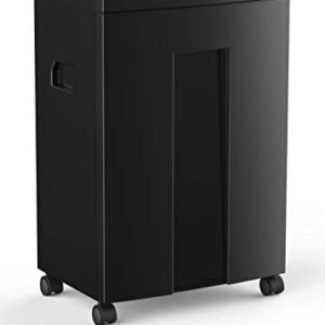 WOLVERINE 18-Sheet 60 Mins Running Time Cross Cut High Security Level P-4 Heavy Duty Paper/CD/Card Ultra Quiet Shredder for Home Office with 22-Litre Pullout Waste Bin SD9113(Black)