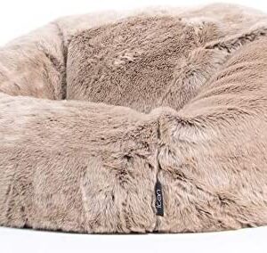 icon Ottawa Faux Fur Bean Bag Chair, Mink, Luxury Fluffy Bean Bags Adult, Large Bean Bags with Filling Included, Living Room Bean Bags