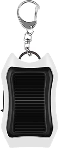 Fanomini Solar Power Bank Keychain 1200mAh Solar Charger Keychain with 3 LED Mini Portable Solar Panel Charger Camping Survival Emergency Gear for Cellphone MP3 Player Tablet (white) - Image 8