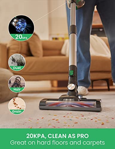 Vactidy Cordless Vacuum Cleaner, Blitz V8 Stick Vacuum Cleaner with 20Kpa Powerful Suction, Up to 35mins with Detachable Battery, Lightweight Hoover Cordless for Hardwood Floor Carpet Pet Hair - Image 2