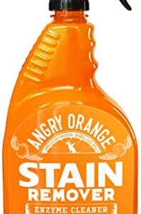 ANGRY ORANGE Enzyme Stain Cleaner & Pet Odor Eliminator, Dog & Cat Urine Destroyer for Floors & Carpet, 32oz (Fresh Citrus Scent)