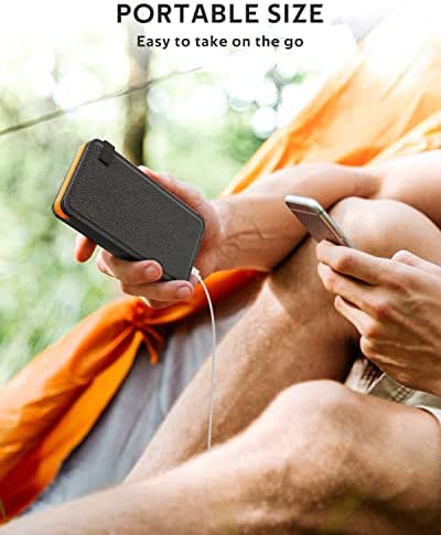 FEELLE Solar Charger 25000mAh Power Bank with Dual 2.1A USB Ports, 4 Solar Panels External Battery Pack Outdoor Waterproof Solar Phone Chargers for Smartphone, Tablets, Camera and Other Devices - Image 5