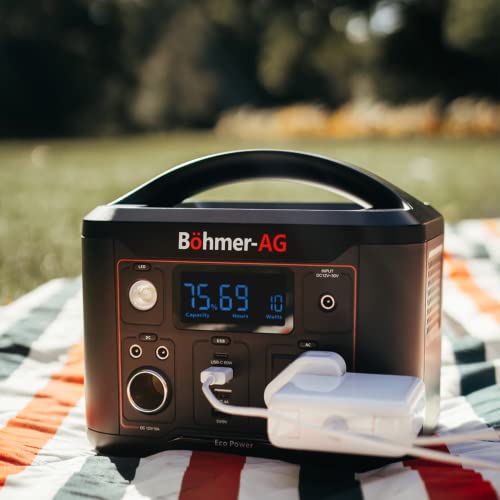 Böhmer-AG EcoPower 300W Portable Power Station Pure Sine Wave Solar Generator 220-240V 78000mAh/280.8Wh Fast & USB PD 60W Charge Outdoor, Camping, Travel, Home, Campervan & Fishing - Image 2