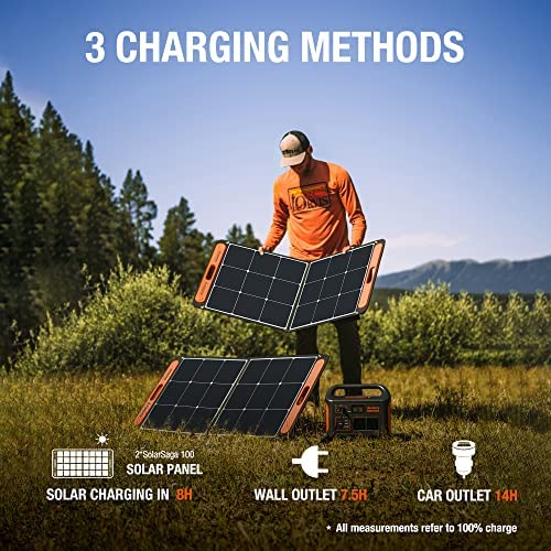 Jackery Solar Generator 1000, 1002WH Power Station with 2*SolarSaga 100W Solar Panels, Solar Mobile Lithium Battery Pack for Outdoor RV Camping, Home Emergency - Image 2