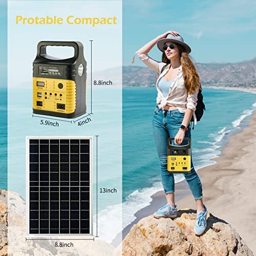 SOYOND Portable Power Station , 7500mAh Solar Generator with Solar Panel for Outdoor Camping Emergency Fishing Travel Party RV Trip with USB DC Outlet Mini Generator (Solar Panel Included) - Image 4