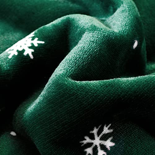 SOCHOW Christmas Holiday Sherpa Fleece Throw Blanket, Fuzzy Warm Super Soft Reversible Plush Blanket for Bed, Sofa and Couch, 127cm × 150cm, Green - Image 4