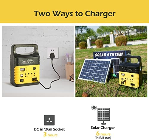 SOYOND Portable Power Station , 7500mAh Solar Generator with Solar Panel for Outdoor Camping Emergency Fishing Travel Party RV Trip with USB DC Outlet Mini Generator (Solar Panel Included) - Image 2
