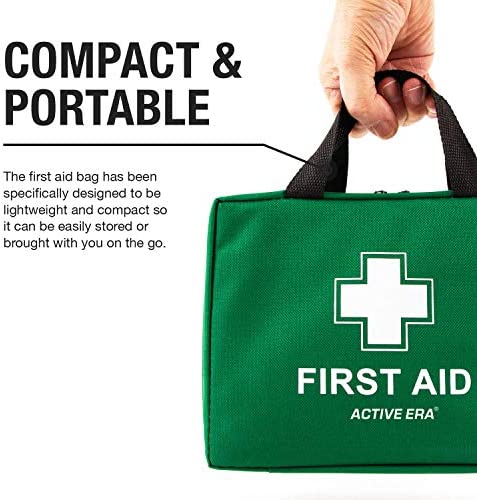 220 Piece Premium First Aid Kit Bag - Includes Eyewash, 2 x Cold (Ice) Packs and Emergency Blanket for Home, Office, Car, Caravan, Workplace, Travel and Sports (Green) - Image 5