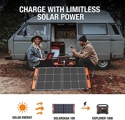 Jackery Solar Generator 1000, 1002WH Power Station with 2*SolarSaga 100W Solar Panels, Solar Mobile Lithium Battery Pack for Outdoor RV Camping, Home Emergency - Image 3