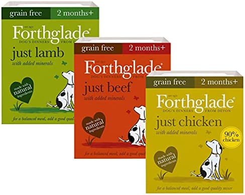 Forthglade Complementary Natural Wet Dog Food - Grain Free Just Variety Pack (12 x 395g) Trays - 90% Chicken, Lamb & Beef - Image 3
