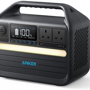 Anker 555 Portable Power Station, PowerHouse 1024Wh LiFePO4 Battery, 1000W Solar Generator with 2 AC Outlets (Solar Panel Optional), 3 USB-C Ports 100W Max, LED Light For Camping, RV, Power Outage