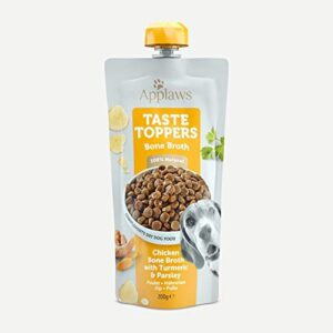 Applaws Taste Toppers 100% Natural Dog Food Topper, Chicken Broth for Dry Dog Food 6 x 200g Pouch