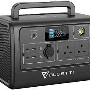BLUETTI Portable Power Station EB70, 716Wh LiFePO4 Battery Backup w/ 2 1000W AC Outlets (1,400W Peak), 100W Type-C, Solar Generator for Road Trip, Off-grid, Power Outage (Gray)