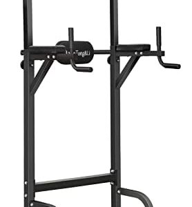 BangTong&Li Power Tower Dip Station Adjustable Pull Up & Dip Stands Multi-Function Strength Training Pull up Bar Fitness Equipment for Home Gym